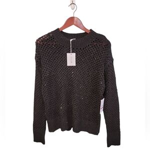 Jessica Simpson New Sequin Black‎ Tank Sweater Whimsigoth Grunge Sweater Small